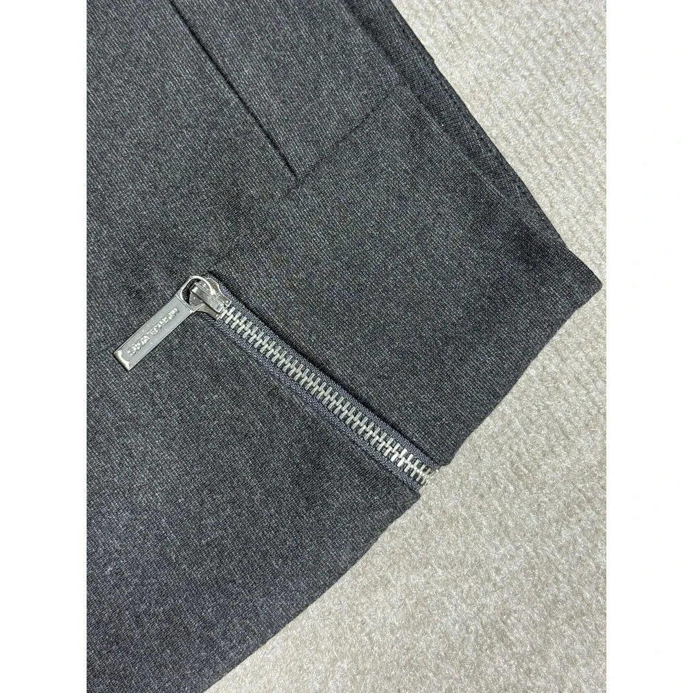 Michael Kors Skirt Womens 6 Charcoal Grey Pencil‎ Stretch Zipper Pockets Career